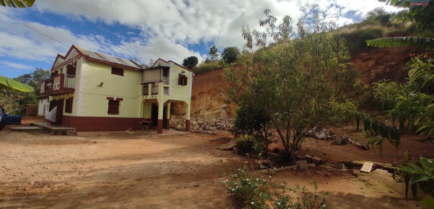 Maison F4 + annexes à vendre sur 2213 m² de terrain proche de la RN2 à Ambohimalaza