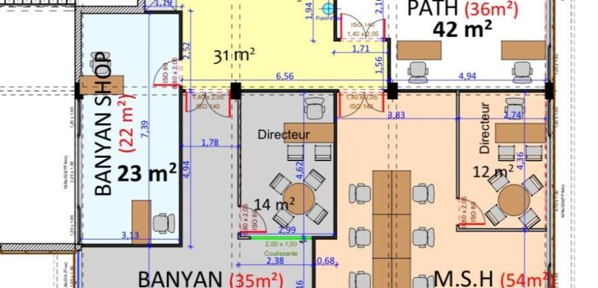 Location d’un local professionnel de 251 m2 situé au coeur d’un quartier d’affaires dynamique à Ankorondrano