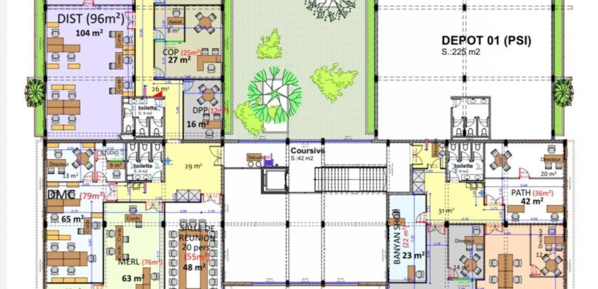 À louer spacieux bureau situé à Ankorondrano au cœur d’un parc d’affaires dynamique de la capitale